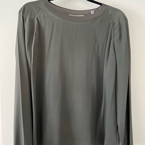 Vince long sleeve silk blouse, size L